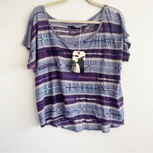 NWT Patterson J. Kincaid southwestern linen western embroidered lagenlook Aztec